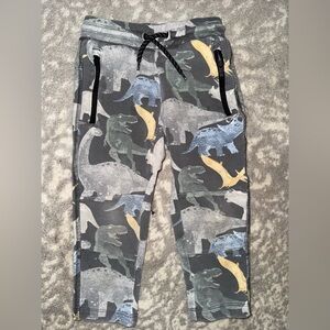 GAP Kids Dinosaur Print Joggers - Gray Multi